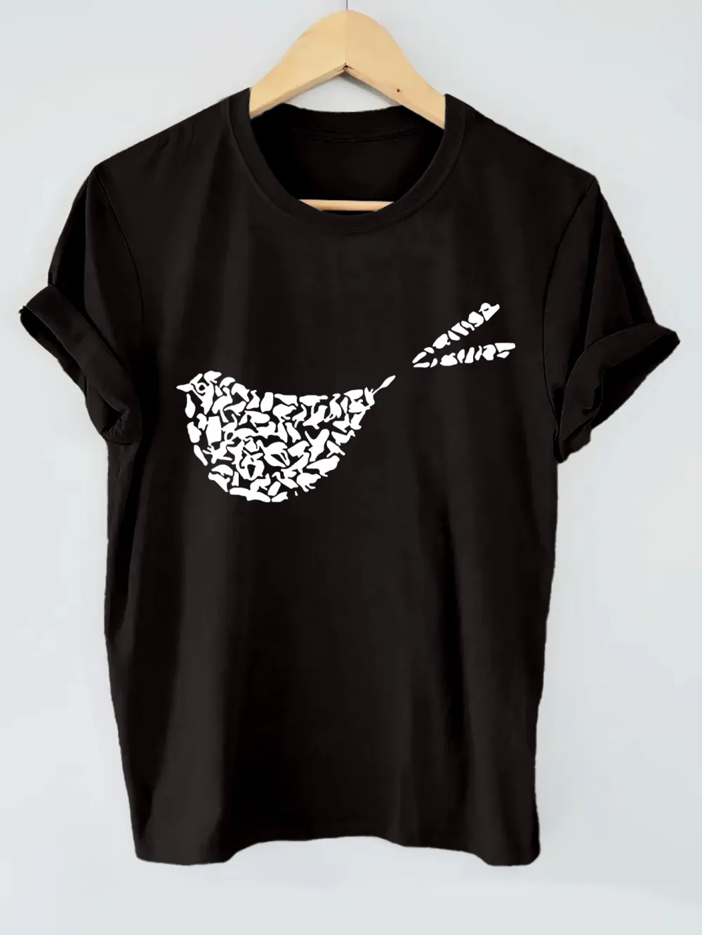 Bird Graphic Print T-Shirt