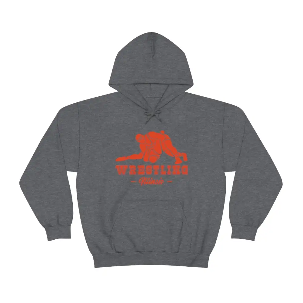 Classic Print Wrestling Graphic Pullover Hoodie