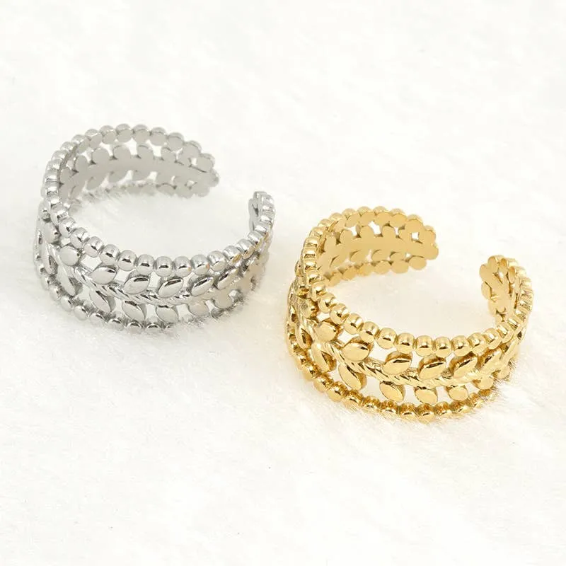 Openwork Adjustable Band Ring