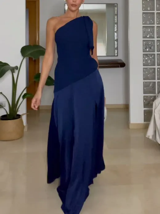 Resort One Shoulder Maxi Dress