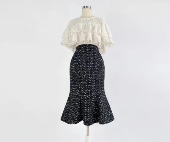 Relaxed Everyday Casual Wool Skirt