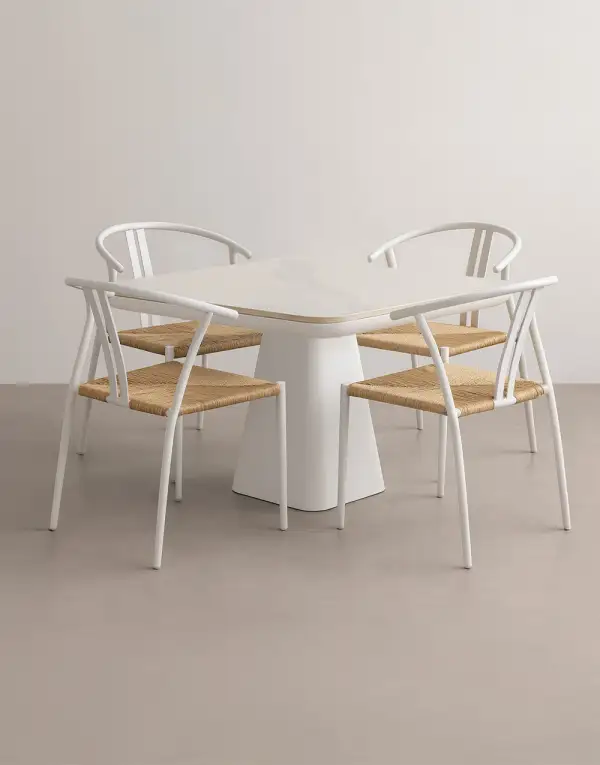 Modern Slatted Patio Table