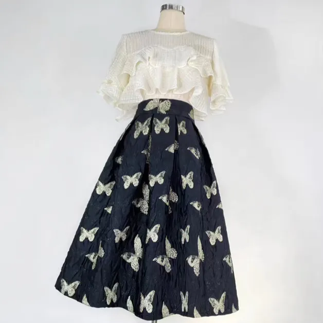 Practical Commuter Everyday Casual Embroidered Skirt