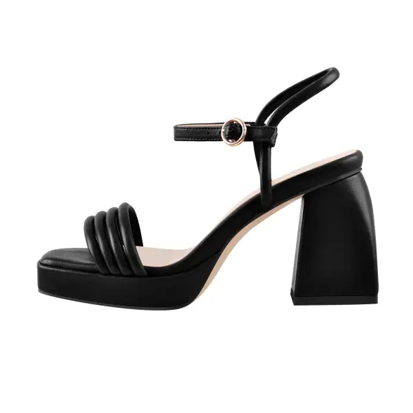 Platform Design Heel Ankle Strap Sandals