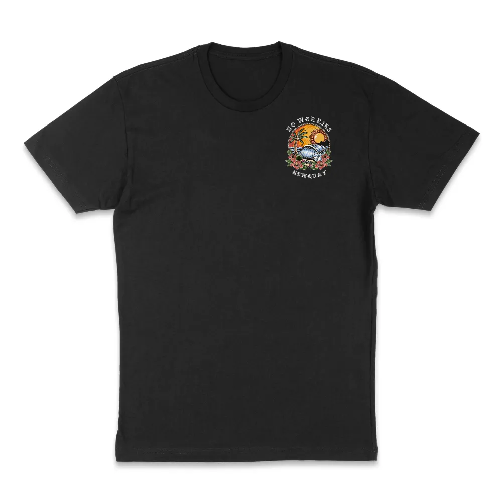 Relaxed Beach Scene Graphic T-Shirt