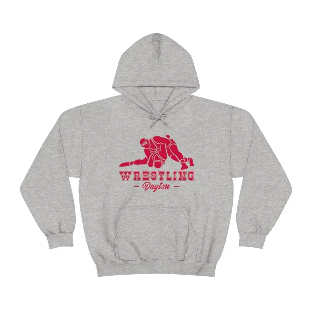 Soft Fleece Bold Print Wrestling Graphic Pullover Hoodie