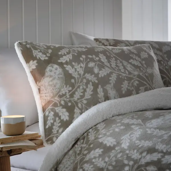 Reversible Woodland Fleece Duvet Cover Set