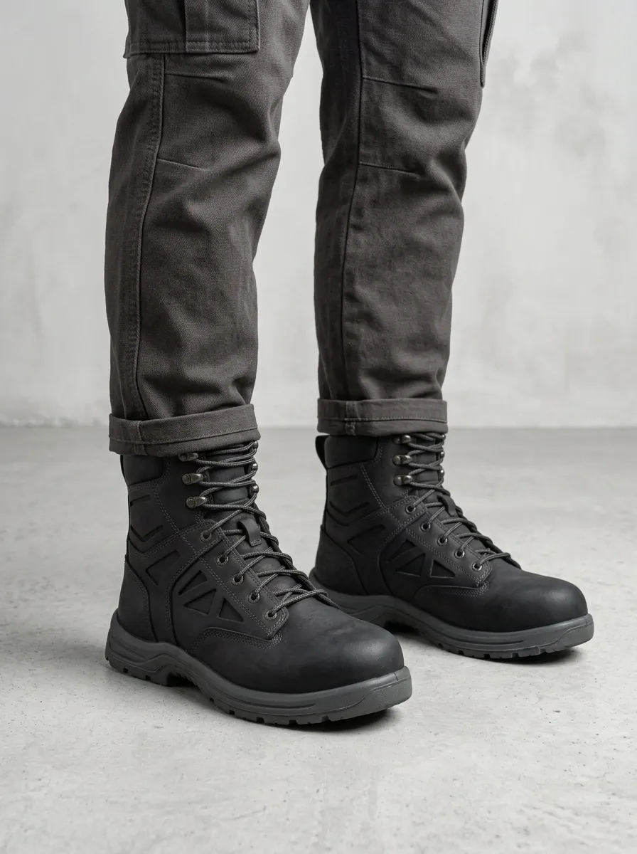 Unisex Everyday Tactical Outdoor Matte Print Work Boots