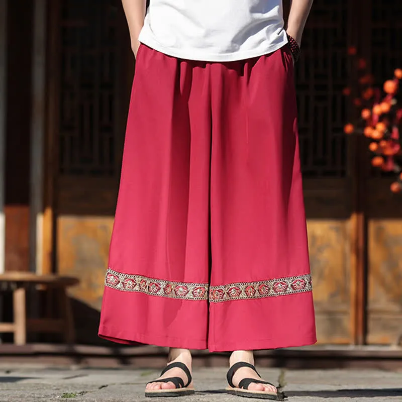 Elastic Waist Wide Leg Pants