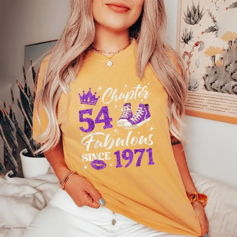 Chapter 54 Fabulous Since 1971 54Th Birthday Lady Women's Oversized Comfort T-Shirt