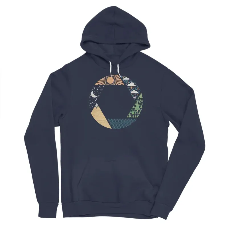 Circle Nature Scene Hoodie, Artistic Casual Pick
