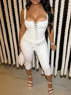 Lace Pants Matching Set