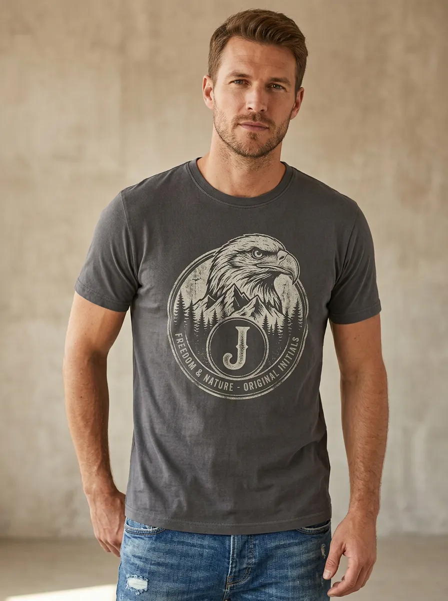 Men's Eagle Classic Landscape Graphic T-Shirt