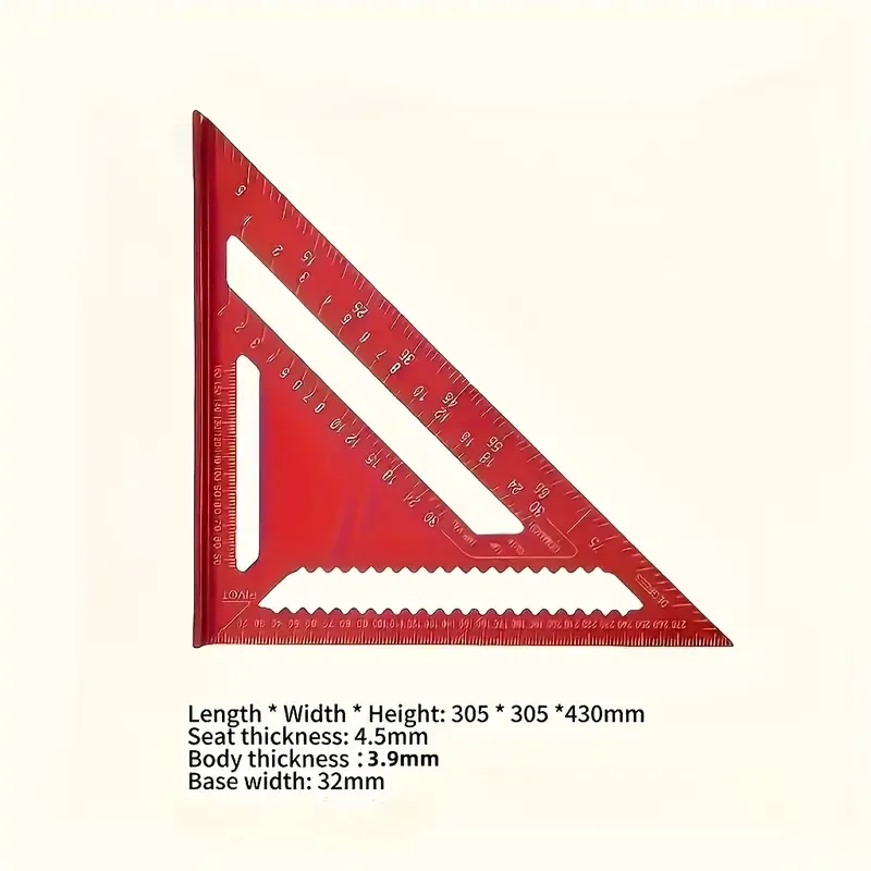 12-Inch Precision Aluminum Triangle Square
