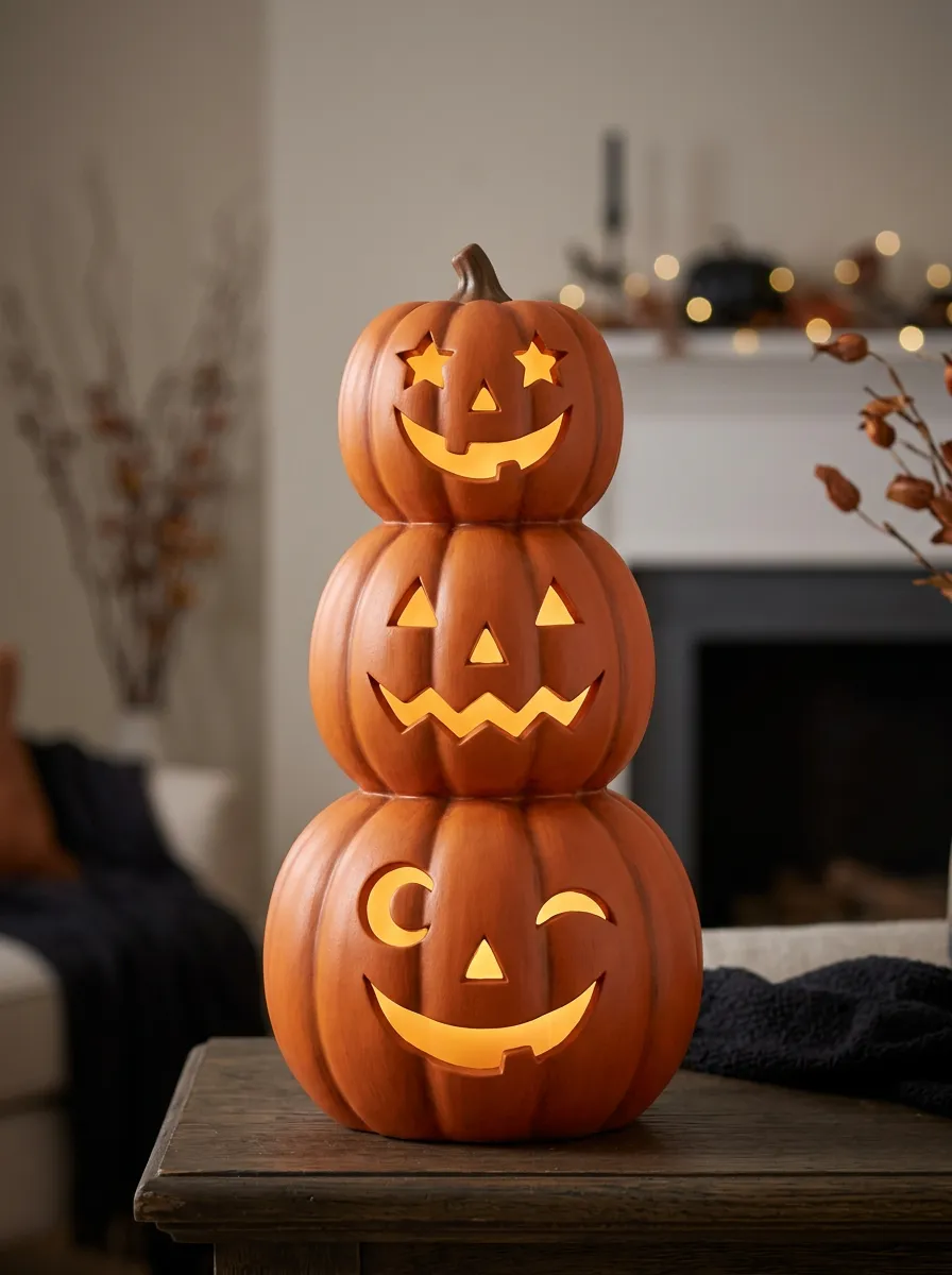 Gothic-Inspired Halloween Pumpkin Light