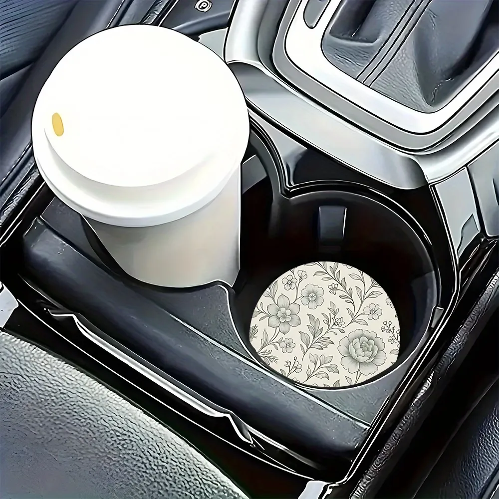 Vintage Floral Car Coasters