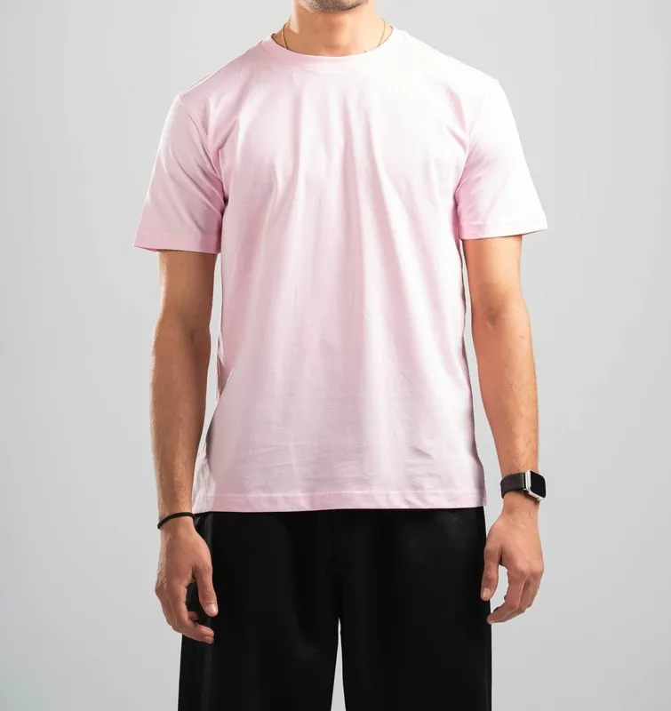 Pink Soft Cotton Crewneck Tee