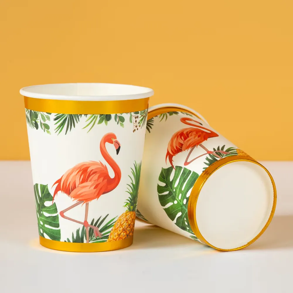 25 Pcs Flamingo Disposable Cups