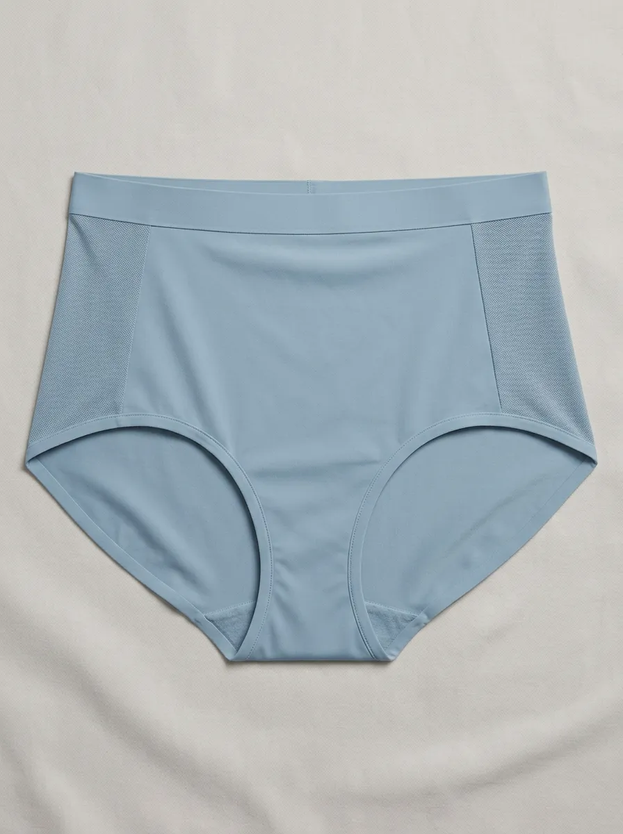 Women's High Waist Seamless Mesh Detail Panties