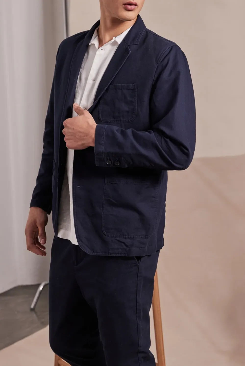 Minimalist Unstructured Casual Blazer Jacket