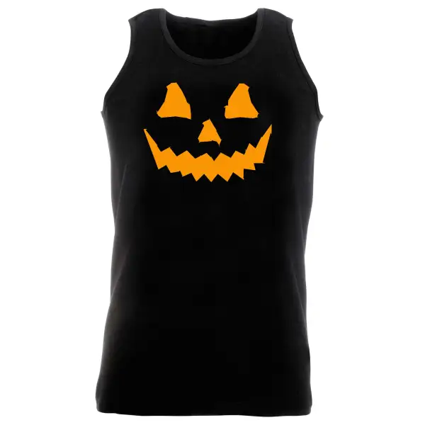 Orange Smile Graphic Tank Top