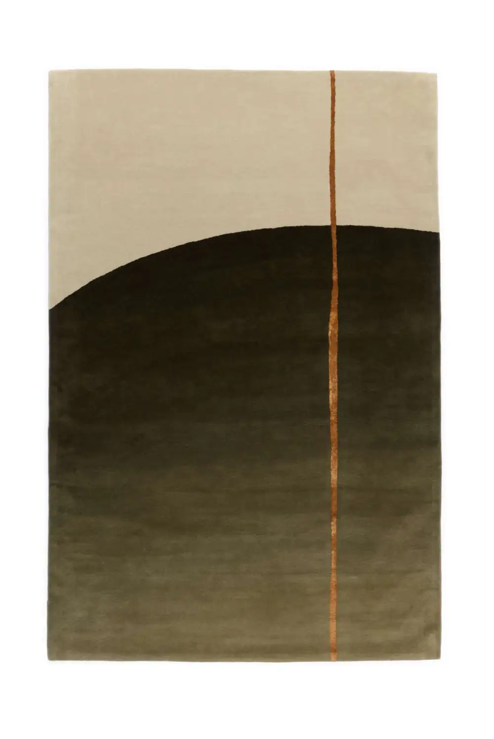 Wool Tufted Geometric Grounded Area Rug