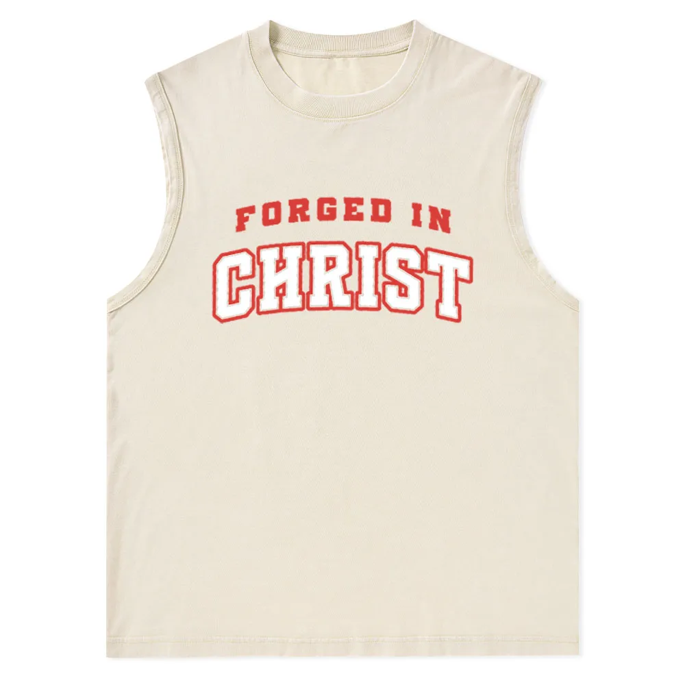 Forged In Christ Christian Washed Tank Top