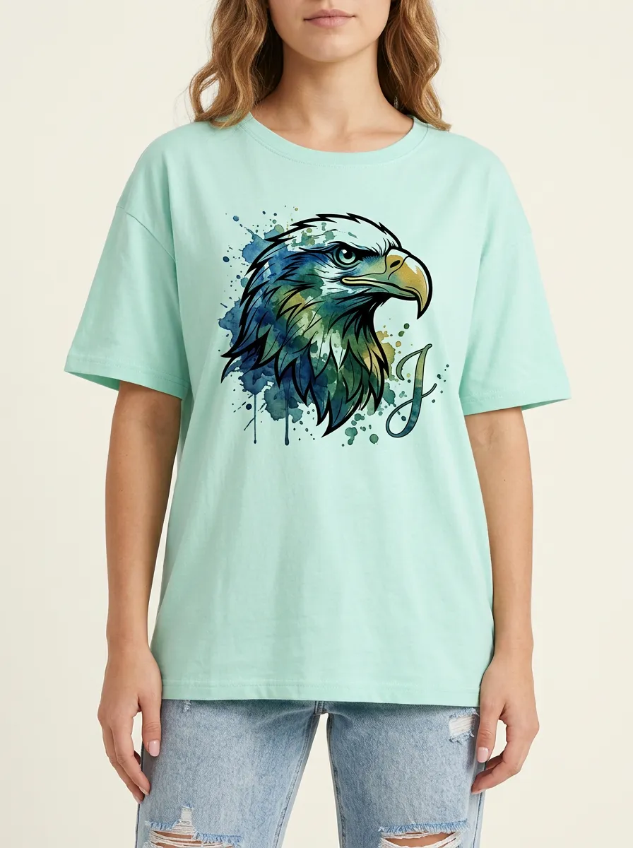 Women's Eagle Vintage Inspired Landscape Graphic T-Shirt