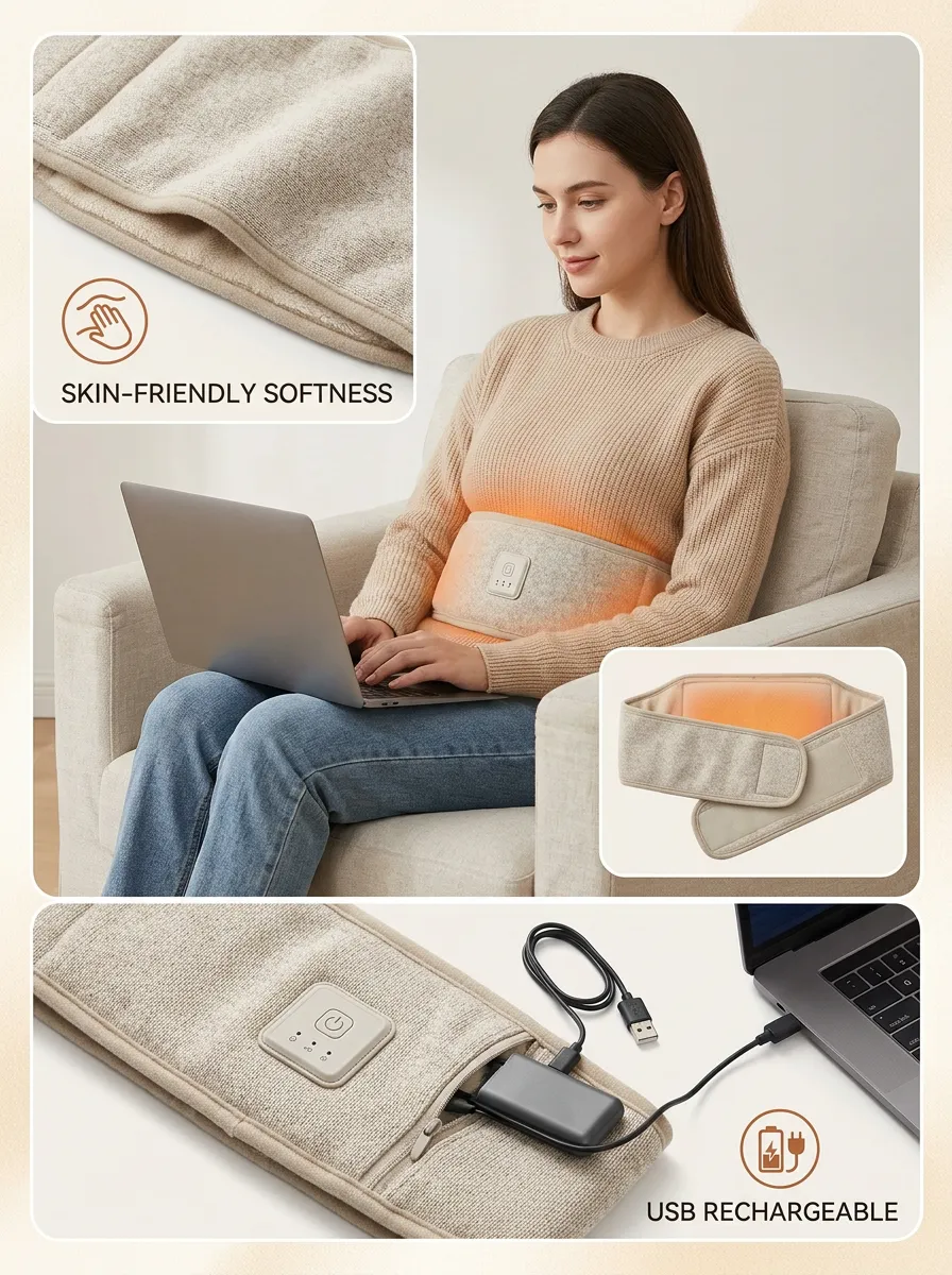 USB Rechargeable Heated Waist Belt