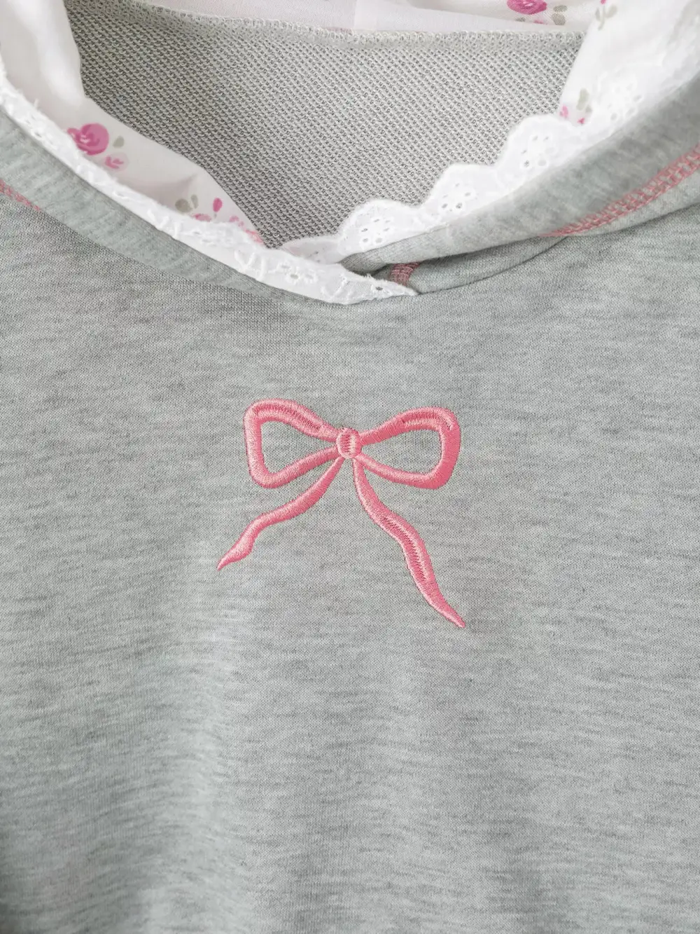 Pocketed Long-Sleeve Embroidered Hoodie