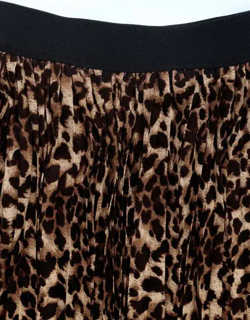 Classic Pleated Printed Skirt