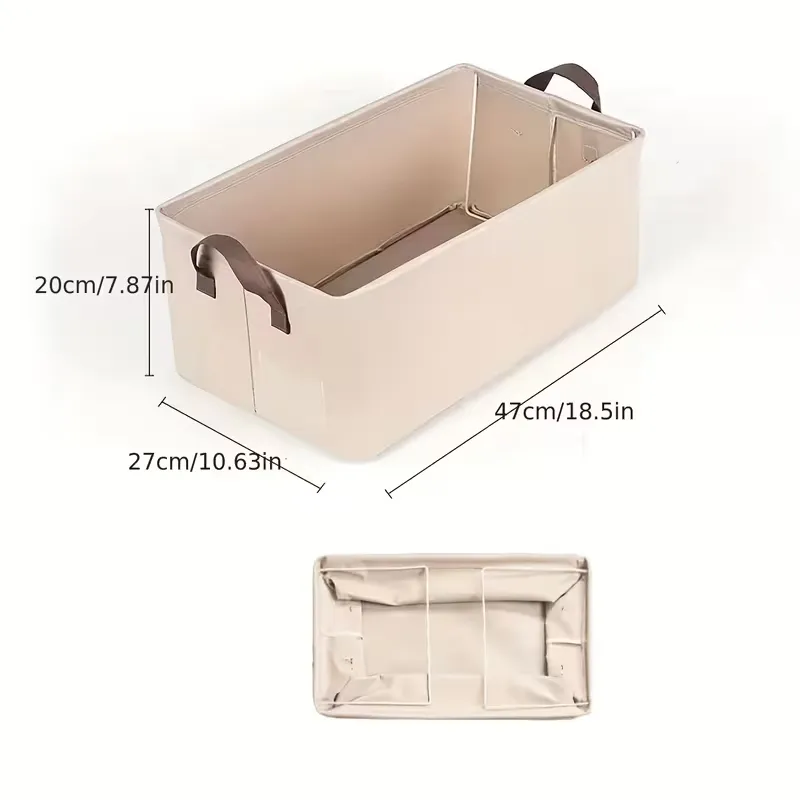 Closet Storage Bin with Label Pocket