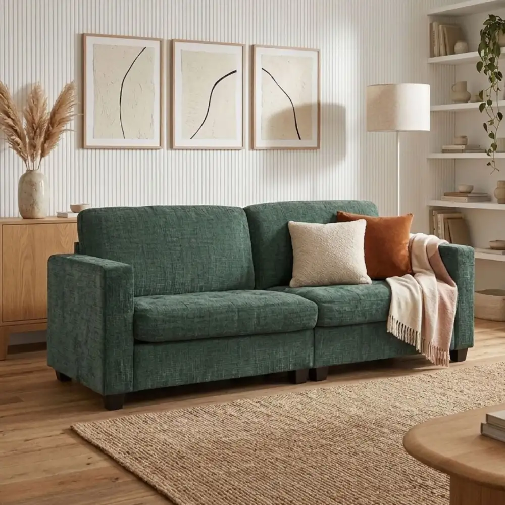Relaxed Modern Fabric Sofa