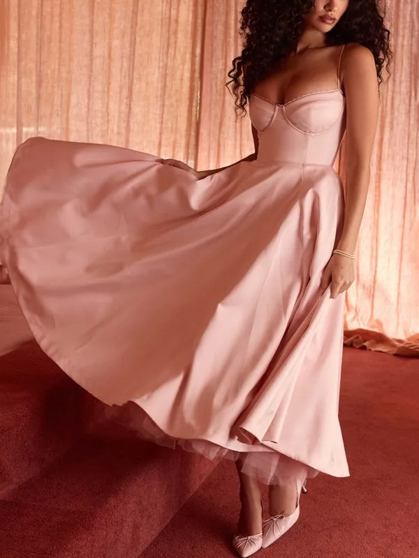 Sexy Tailored Waist Dresses Midi Dress
