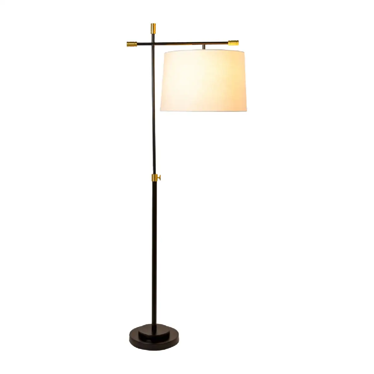 Textured Linen-Shade Floor Lamp