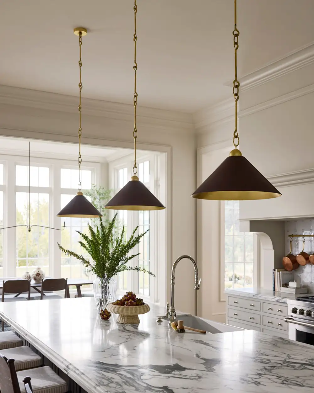 Leather Iron Pendant Light