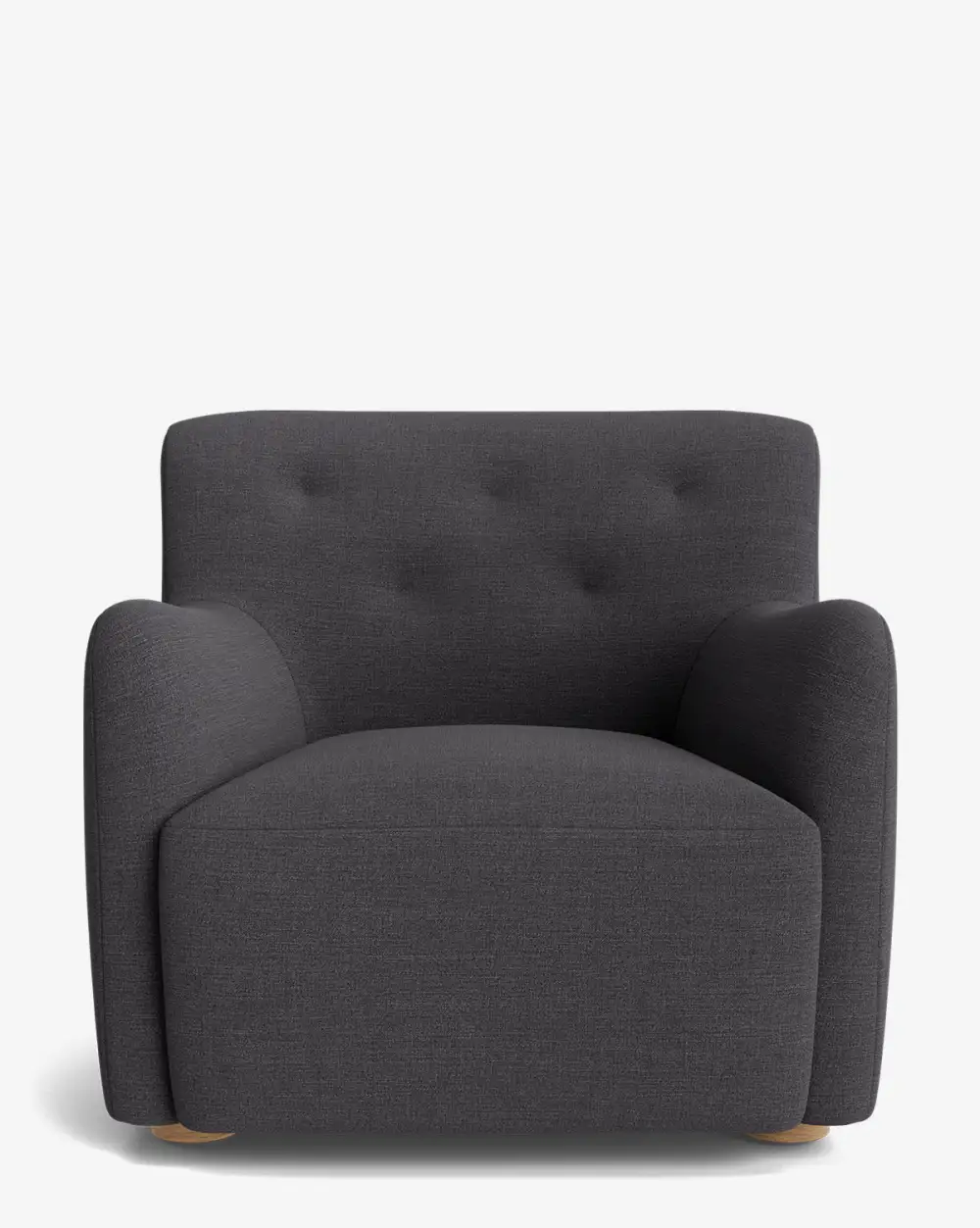 Tufted Oak Lounge Chair