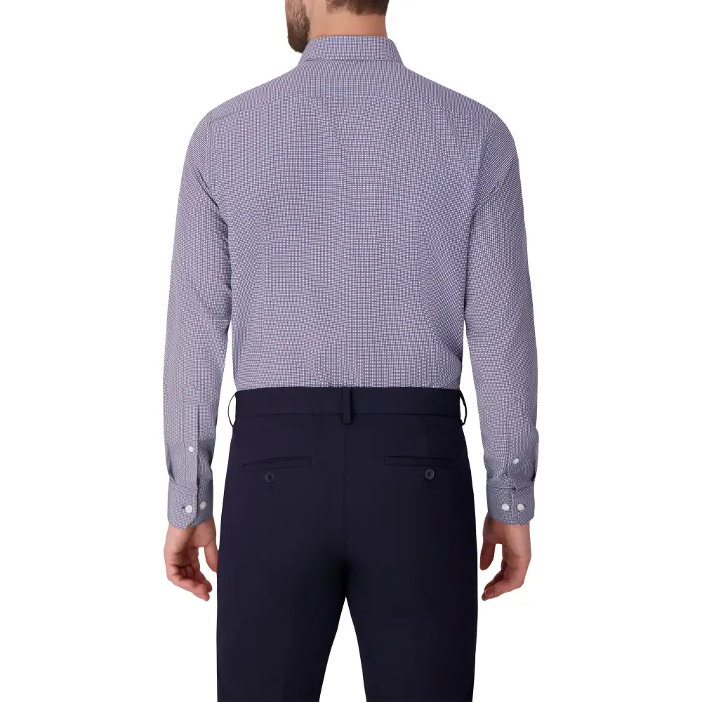 Bubble-Print Four-Way-Stretch Men's Sport Shirt