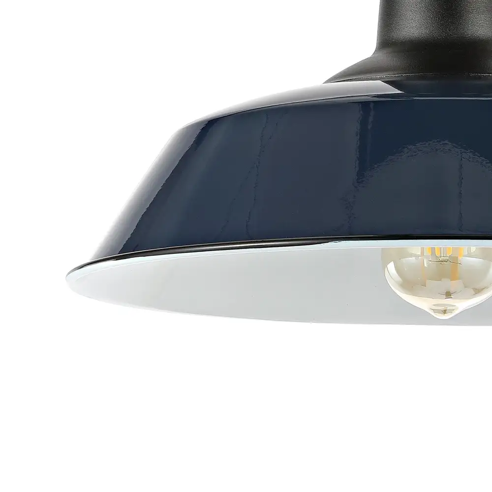 Single-Light Classic Industrial Indoor Outdoor Iron LED Semi Flush Mount