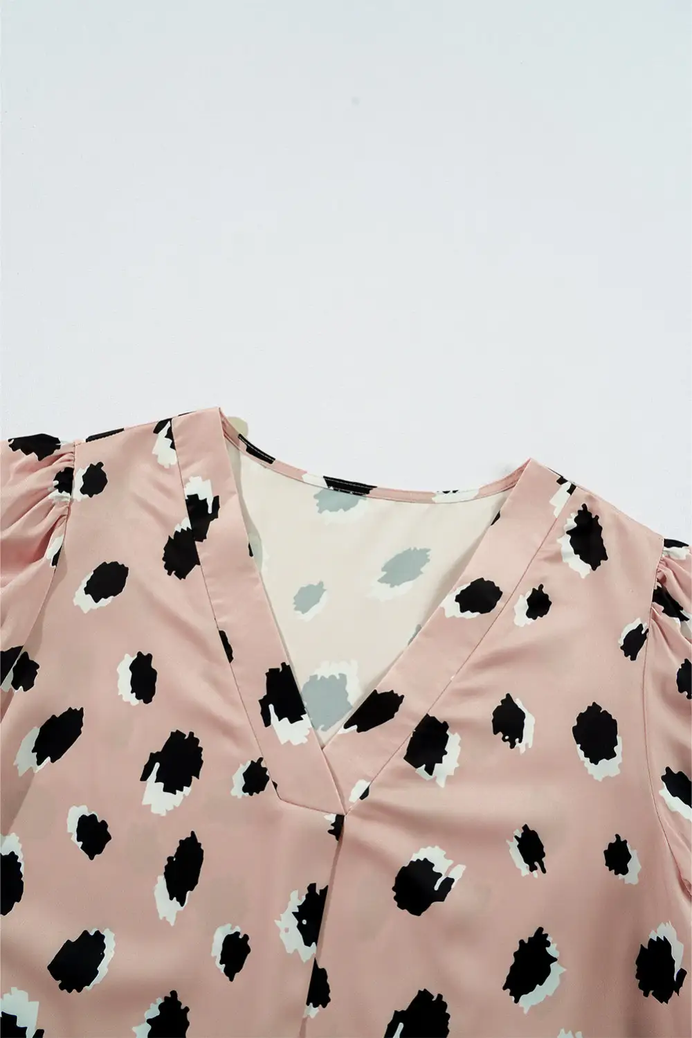 Leopard Print V-Neck Blouse