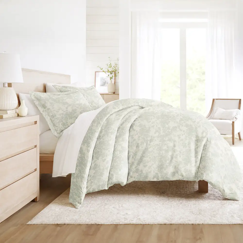 Weathered Floral Pattern Duvet Cover Set