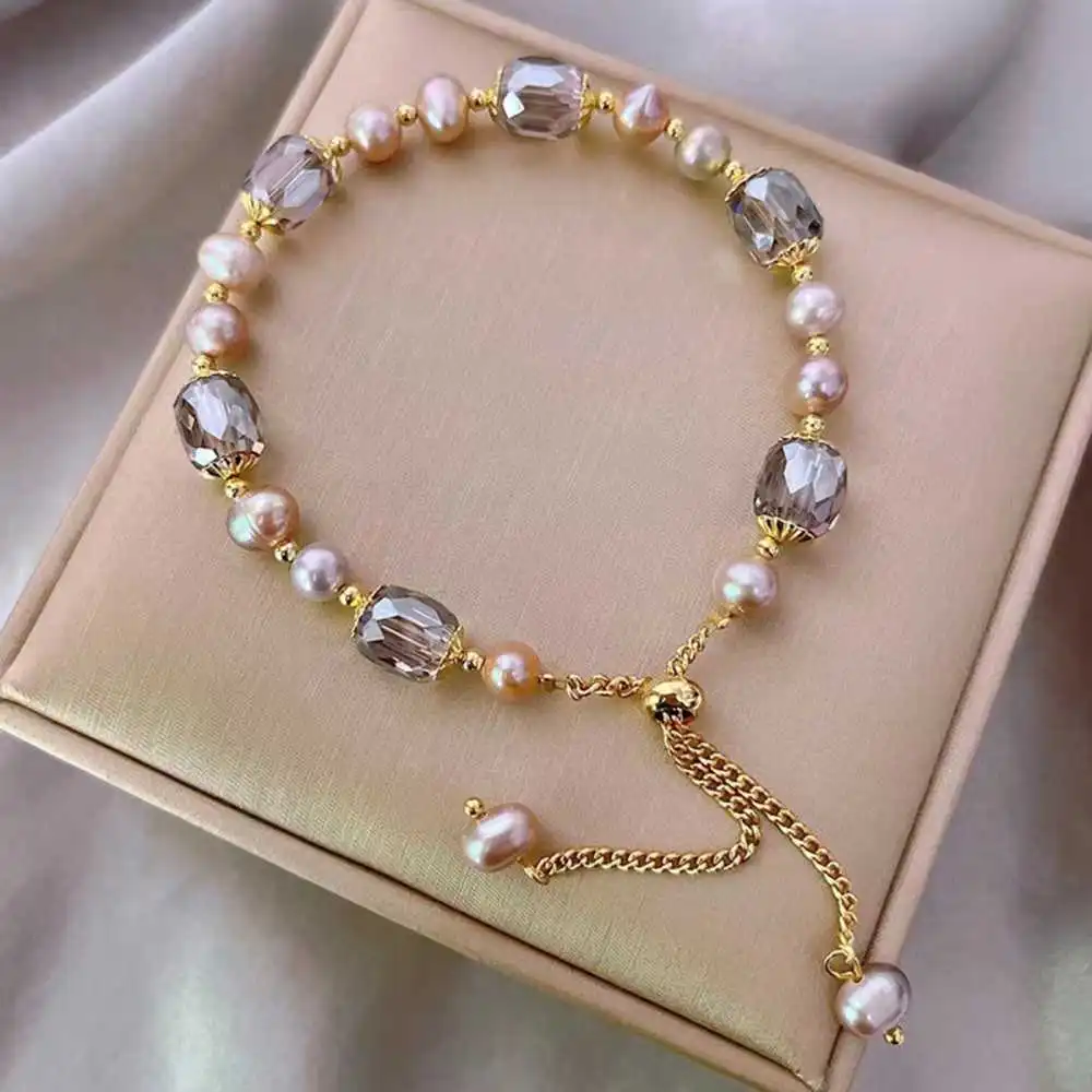 Women's Vintage Faux Pearl Bracelet For Delicate Hand Gift