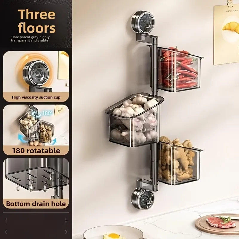 Suction Cup Wall Storage Rack