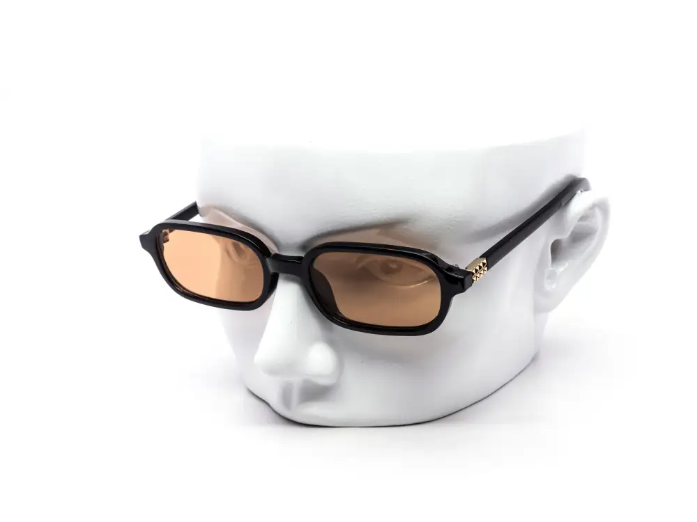 Twelve-Piece Slim Metal Rounded Rectangle Sunglasses