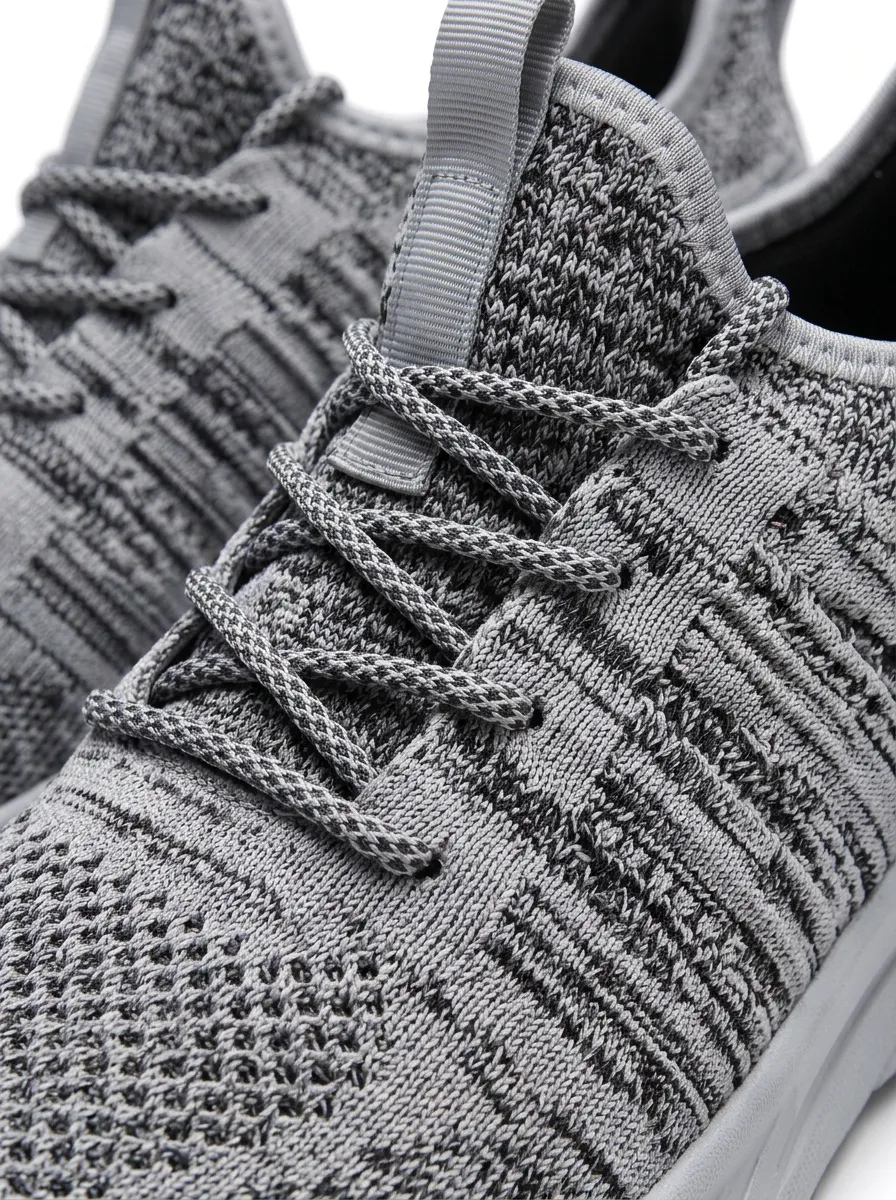 Unisex Grey Knit Sneaker 
