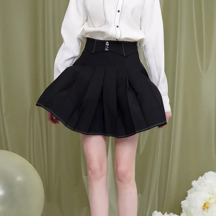 Effortless City Pleated High Waist Skirt