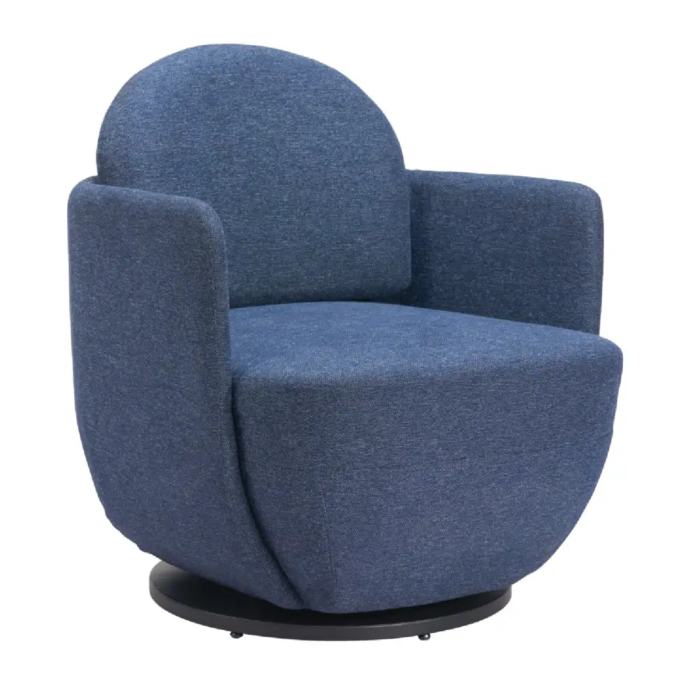 Textured Upholstered Swivel Accent Chair