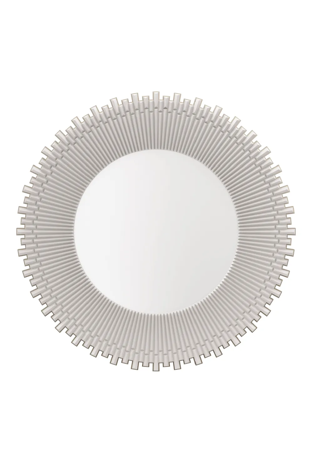 Crenulated Round Mirror