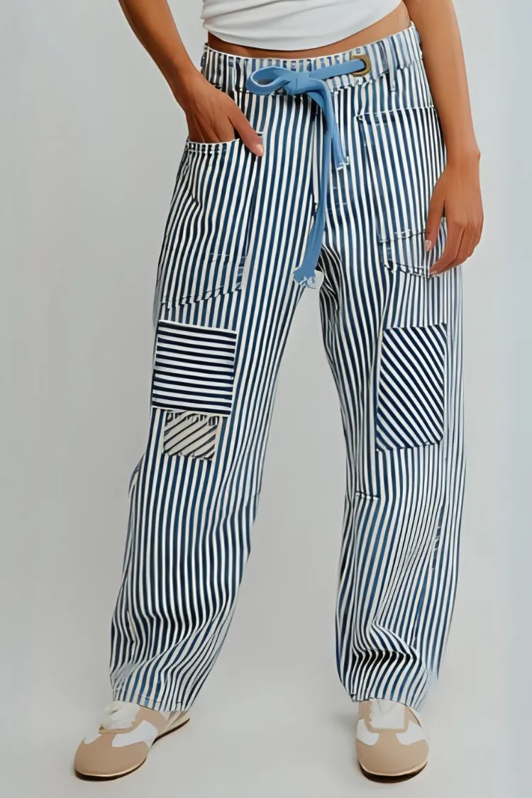 Moxie Pull-On Barrel Jeans Railroad