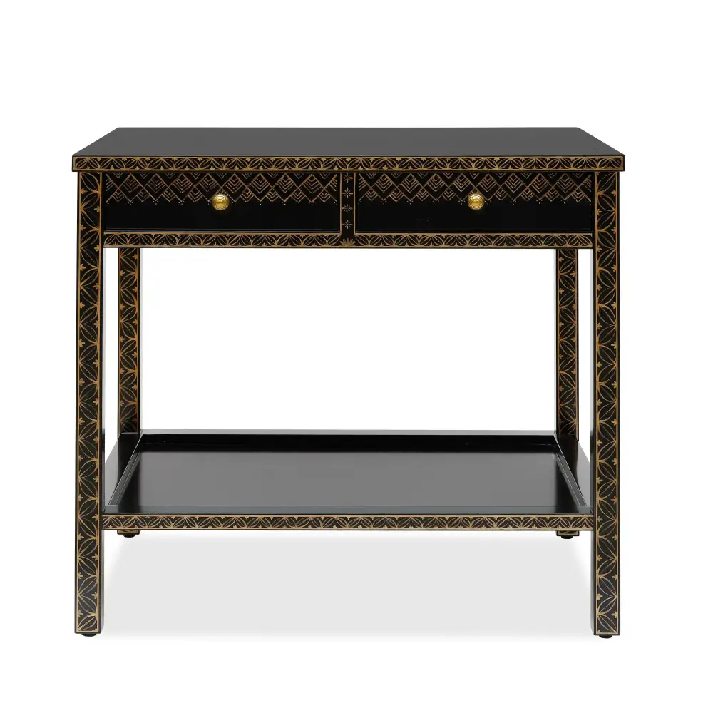 Geometric Drawer Side Table